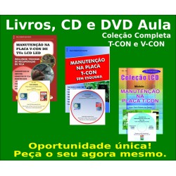 Livros, DVD e CD Placa T-Con e V-Con dos TVs LCD. Col. Completa