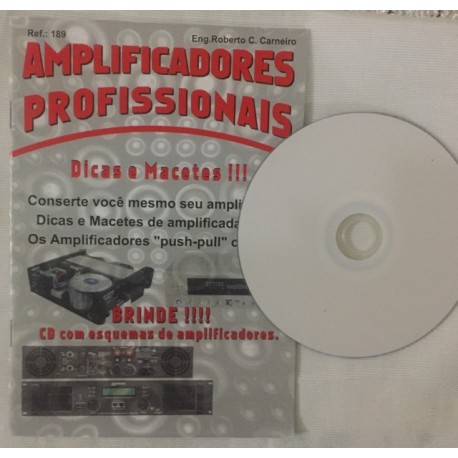 Livro e CD com Esquemas Amplificadores Profissionais